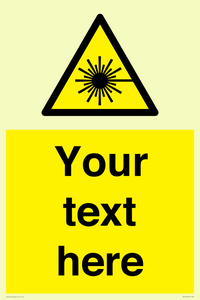 Custom Laser Hazard Sign